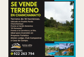 Se Vende Terreno en Chanchamayo